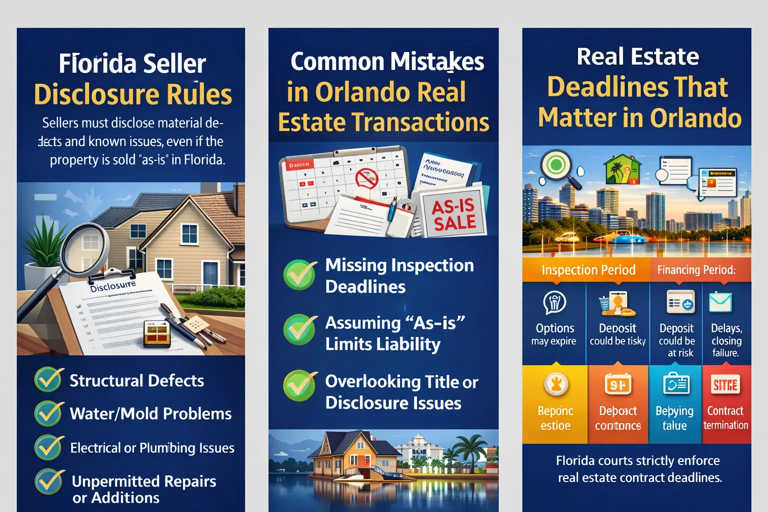 Orlando real estate title issues showing liens probate ownership and closing delay risks